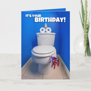 Tarjeta Festiva Feliz cumpleaños Toilet Potty Humor