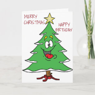 TARJETA FESTIVA ***FELIZ CUMPLEAÑOS Y FELIZ NAVIDAD*** ESPECIAL U