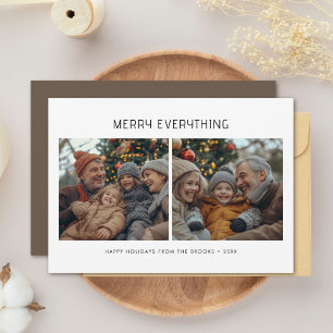 Tarjeta Festiva Feliz de todo a los Navidades familiares modernos.