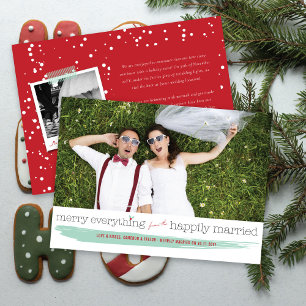 Tarjeta Festiva Feliz De Todo Desde La Fotos Afortunadamente Casad