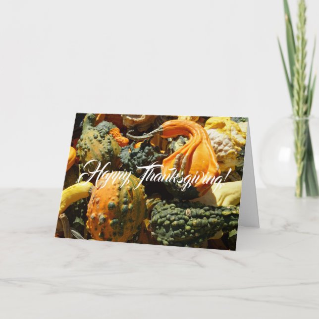 Tarjeta Festiva ¡Feliz Día de Acción de Gracias! (Anverso)