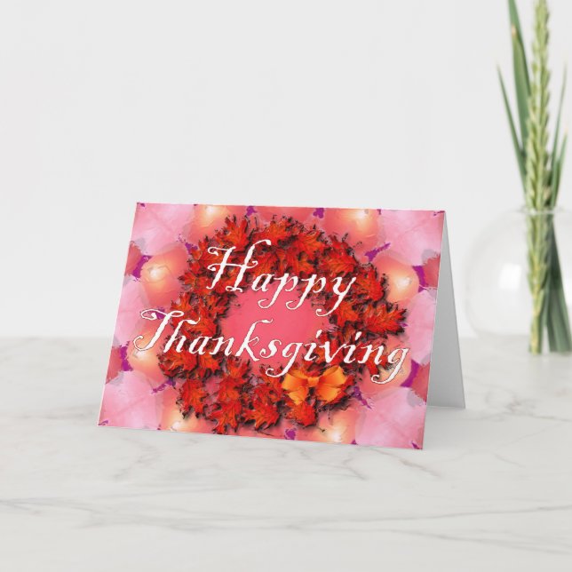 Tarjeta Festiva Feliz Día de Acción de Gracias (Anverso)