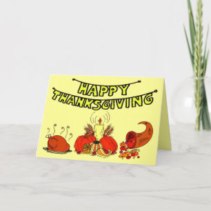 Tarjeta Festiva Feliz Día de Acción de Gracias