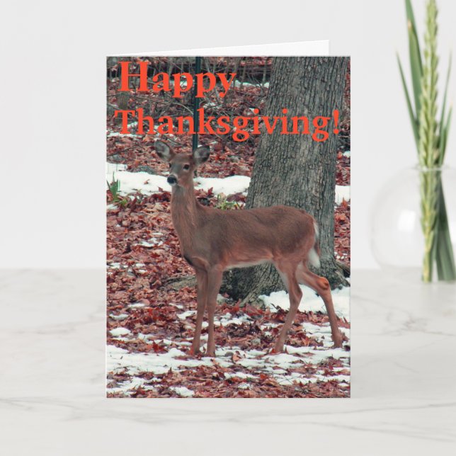 Tarjeta Festiva Feliz Día de Acción de Gracias (Anverso)