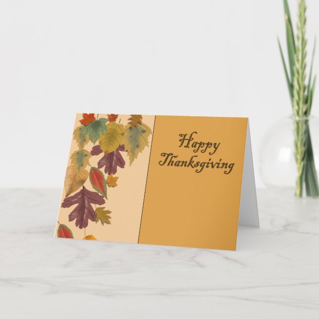 Tarjeta Festiva Feliz Día de Acción de Gracias (Anverso)