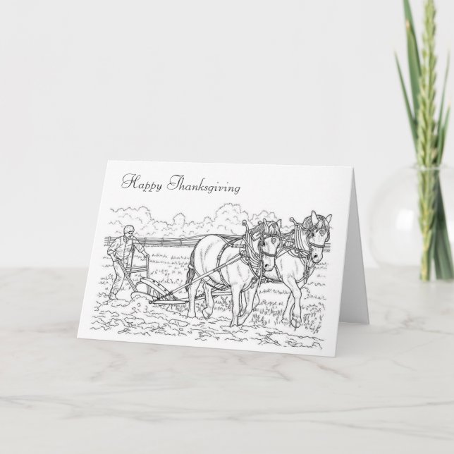 Tarjeta Festiva ¡Feliz Día de Acción de Gracias! (Anverso)