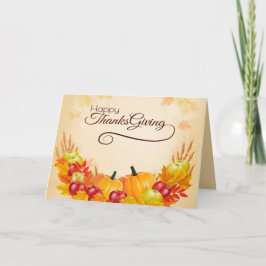 Tarjeta Festiva Feliz Día de Acción de Gracias