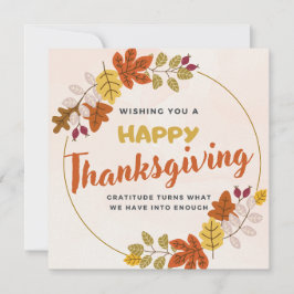 Tarjeta Festiva Feliz Día de Acción de Gracias