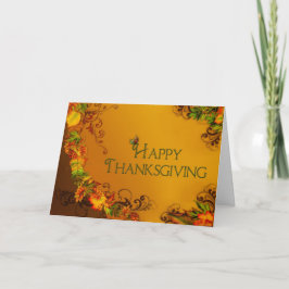 Tarjeta Festiva Feliz Día de Acción de Gracias - Caídas - Cristian