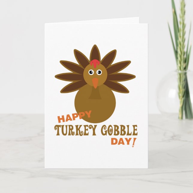 Tarjeta Festiva Feliz Día de Acción de Gracias en Turquía (Anverso)