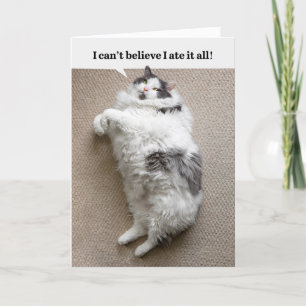 Tarjeta Festiva Feliz Día de Acción de Gracias Gorda Gata
