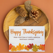 Feliz Día de Acción de Gracias Hojas de Otoño Pers