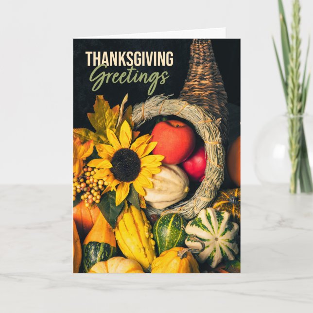 Tarjeta Festiva Feliz Día de Acción de Gracias para cualquier herm (Anverso)