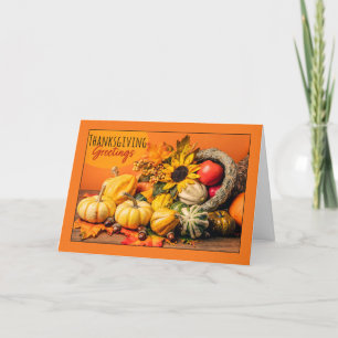 Tarjeta Festiva Feliz Día de Acción de Gracias para cualquier herm