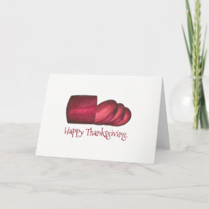 Tarjeta Festiva Feliz Día de Acción de Gracias Salsa de Cranberry 