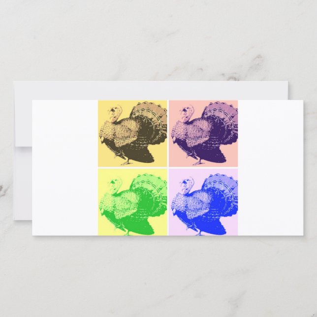 Tarjeta Festiva Feliz Día de Acción de Gracias Turquía (Anverso)