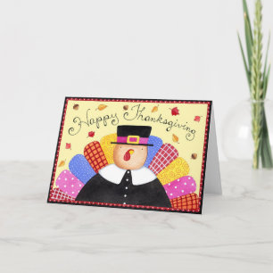 Tarjeta Festiva Feliz Día de Acción de Gracias Turquía