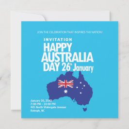 Tarjeta Festiva Feliz Día de Australia 26 de enero moderno