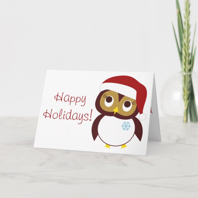 Tarjeta Festiva Feliz día de búho (Anverso)