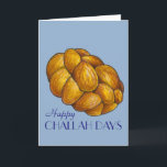 Tarjeta Festiva Feliz Día de Desafío Hanukkah Chanukah<br><div class="desc">Presenta un ilustracion original de un pan de jalita trenzado, con FELIZ DÍAS DE CHALA en un divertido tipo de letra. ¡Genial para Hanukkah! Este ilustracion también está disponible en otros productos. ¿No ves lo que estás buscando? ¿Necesita ayuda con la personalización? Contacte con Rebecca para que tenga algo diseñado...</div>