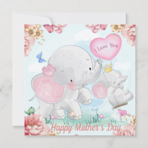 Tarjeta Festiva Feliz día de fiesta de la madre