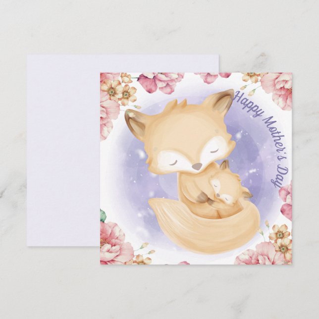 Tarjeta Festiva Feliz día de fiesta de la madre (Anverso / Reverso)