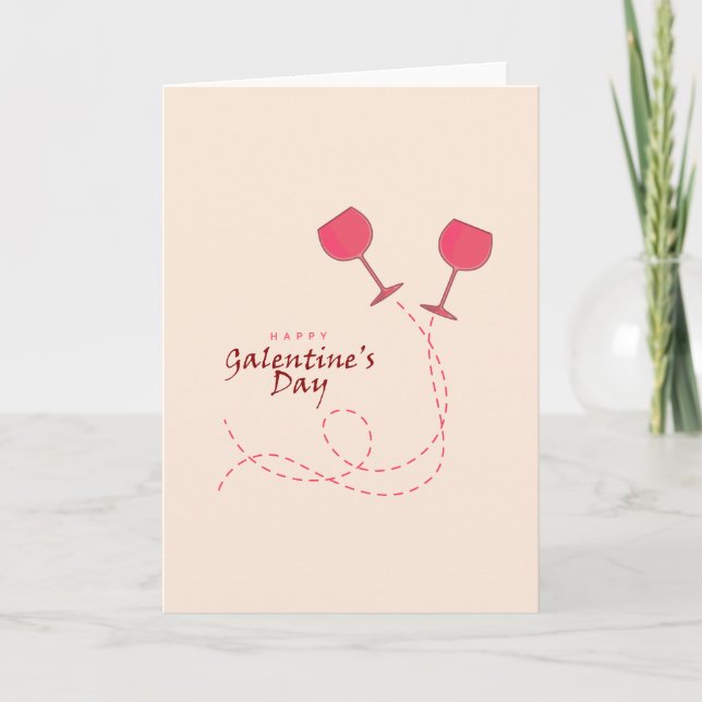 Tarjeta Festiva Feliz Día de Galentine (Anverso)