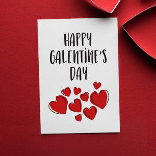 Tarjeta Festiva Feliz día de Galentine, chica de amigos El día de 