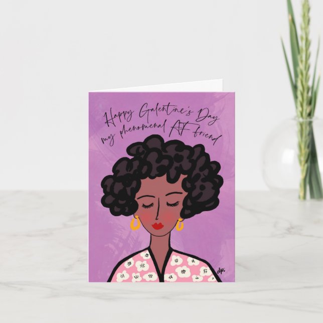 Tarjeta Festiva Feliz Día de Galentine, festividad de un fenomenal (Anverso)