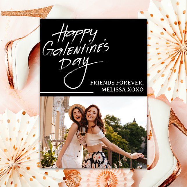 Tarjeta Festiva Feliz Día de Galentine Foto de Novias Negras (Subido por el creador)