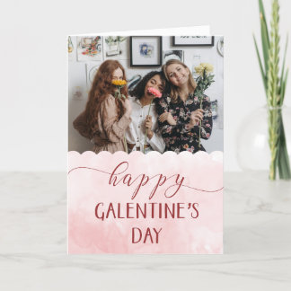 Tarjeta Festiva Feliz Día de Galentines Foto Personalizada