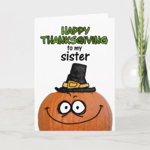 Tarjeta Festiva Feliz día de gracias a mi hermana