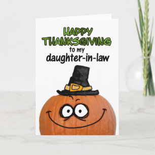 Tarjeta Festiva Feliz día de gracias a mi nuera