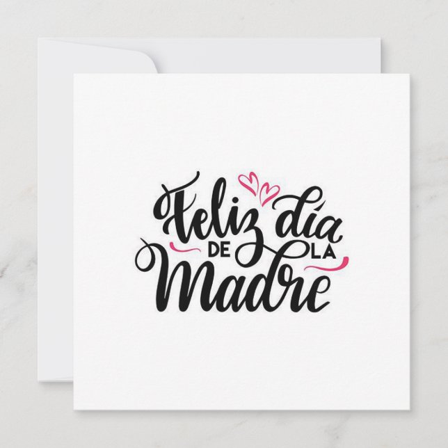 Tarjeta Festiva Feliz Día De La Madre (Anverso)