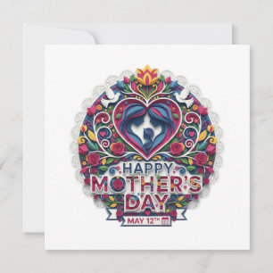 TARJETA FESTIVA FELIZ DÍA DE LA MADRE