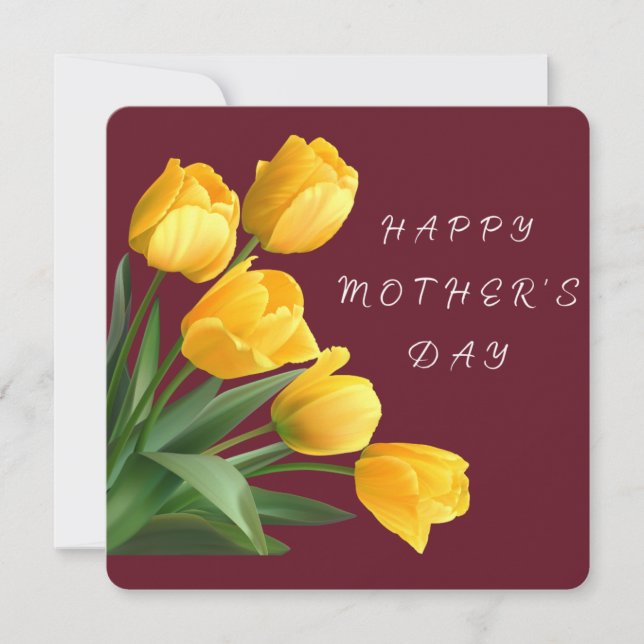 Tarjeta Festiva Feliz Día de la Madre (Anverso)