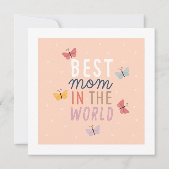 Tarjeta Festiva Feliz Día de la Madre (Anverso)