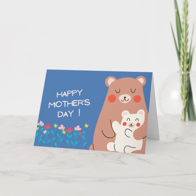 Tarjeta Festiva Feliz día de la madre (Anverso)