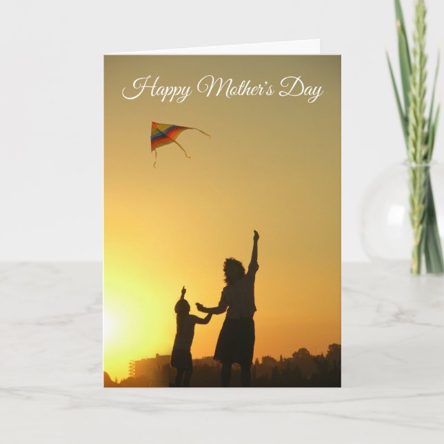 Tarjeta Festiva Feliz día de la madre (Anverso)