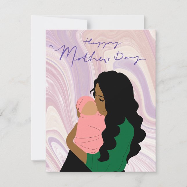 Tarjeta Festiva ¡Feliz Día de la Madre! (Anverso)