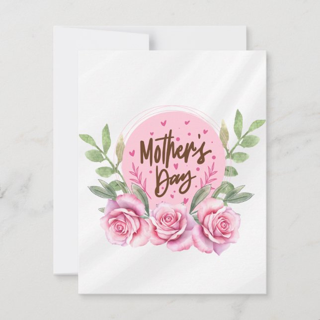 Tarjeta Festiva ¡Feliz Día de la Madre! (Anverso)