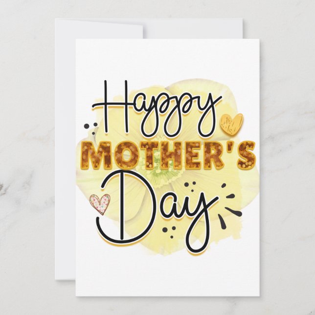 Tarjeta Festiva Feliz Día de la Madre (Anverso)