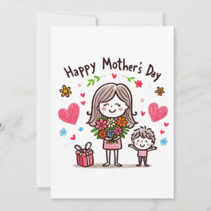Tarjeta Festiva Feliz Día de la Madre