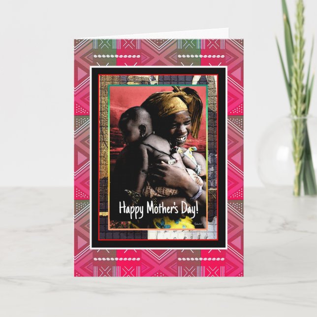 Tarjeta Festiva Feliz Día de la Madre (Anverso)