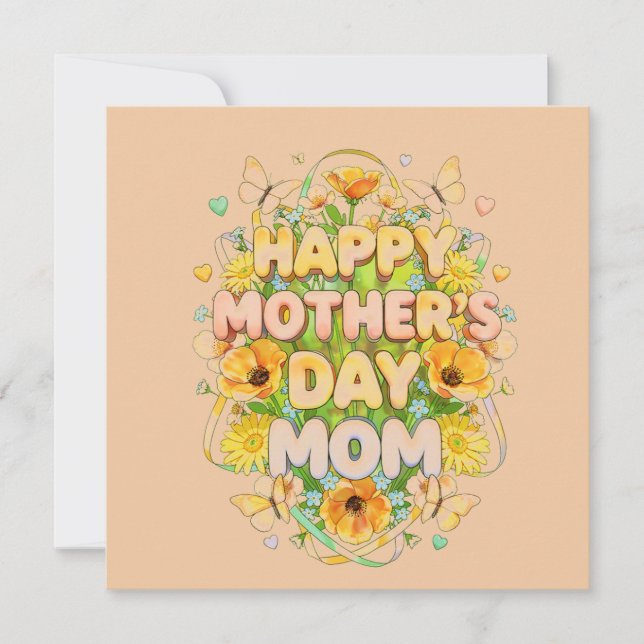 TARJETA FESTIVA FELIZ DÍA DE LA MADRE (Anverso)