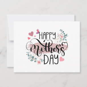 Tarjeta Festiva Feliz día de la madre 2025 Floral lindo para mujer