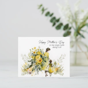 Tarjeta Festiva Feliz día de la madre a la madre soltera