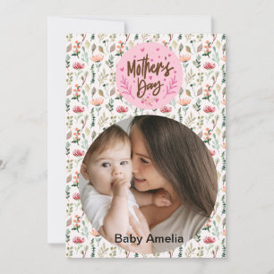 Tarjeta Festiva Feliz Día de la Madre a la mejor foto de mamá