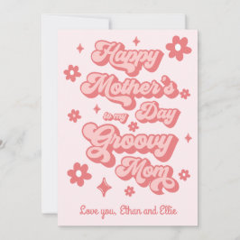 Tarjeta Festiva Feliz día de la madre a mi madre Groovy