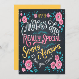Tarjeta Festiva Feliz Día de la Madre | a una mamá especial y aluc
